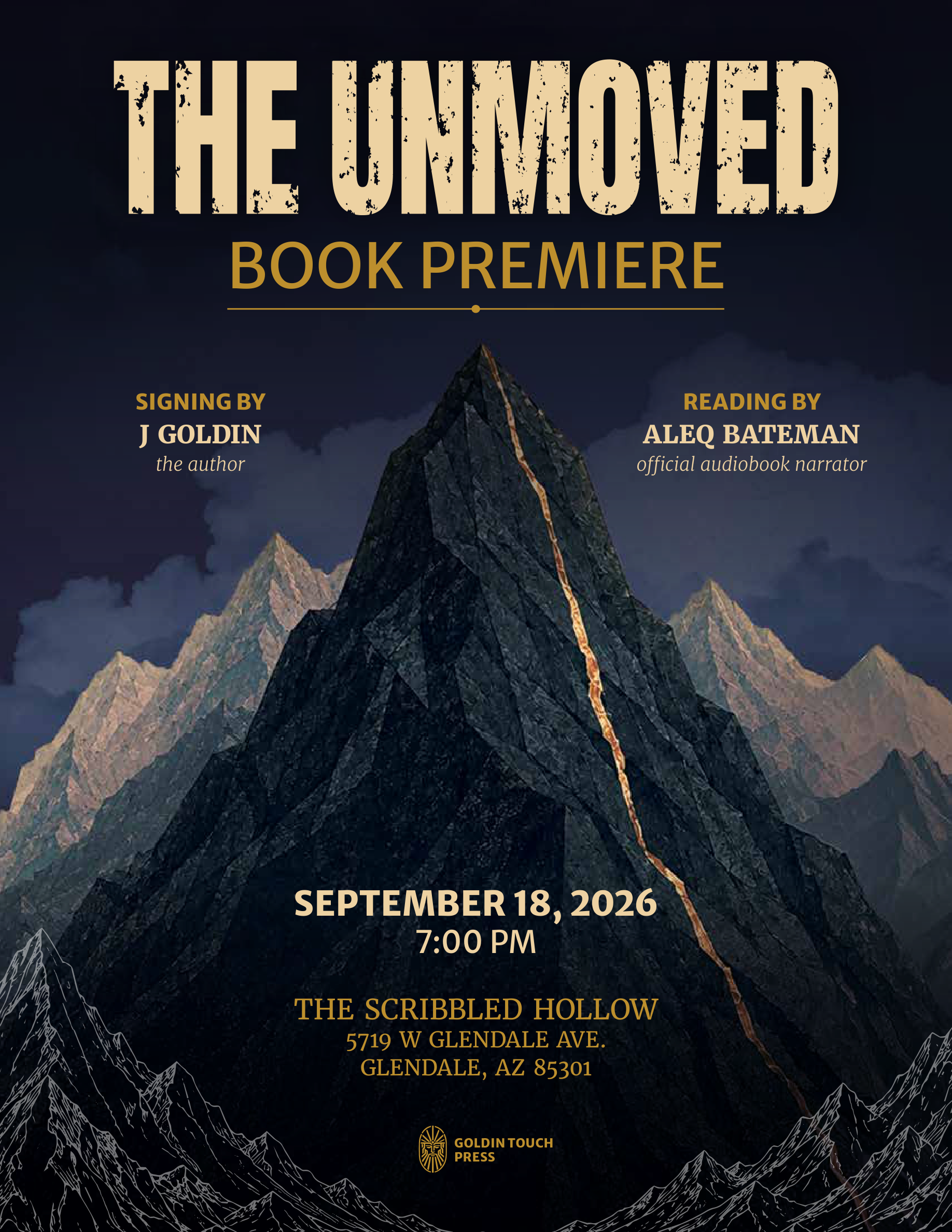 The Unmoved Book Premiere — September 18, 2026
